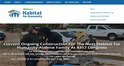 Desktop Screenshot of abilenehabitat.org