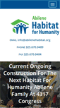 Mobile Screenshot of abilenehabitat.org